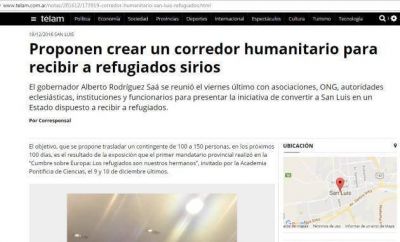 Repercusiones nacionales por la iniciativa puntana