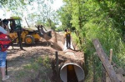 Finalizaron trabajos de desag�e en un barrio de la ciudad