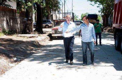 Tagliaferro supervis� los avances de las obras del Municipio