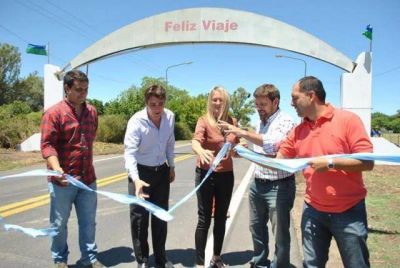 Se realiz� el acto de inauguraci�n de la repavimentaci�n del acceso a la ciudad