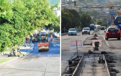 Repavimentaci�n y ampliaci�n de la platabanda en avenida Entre R�os