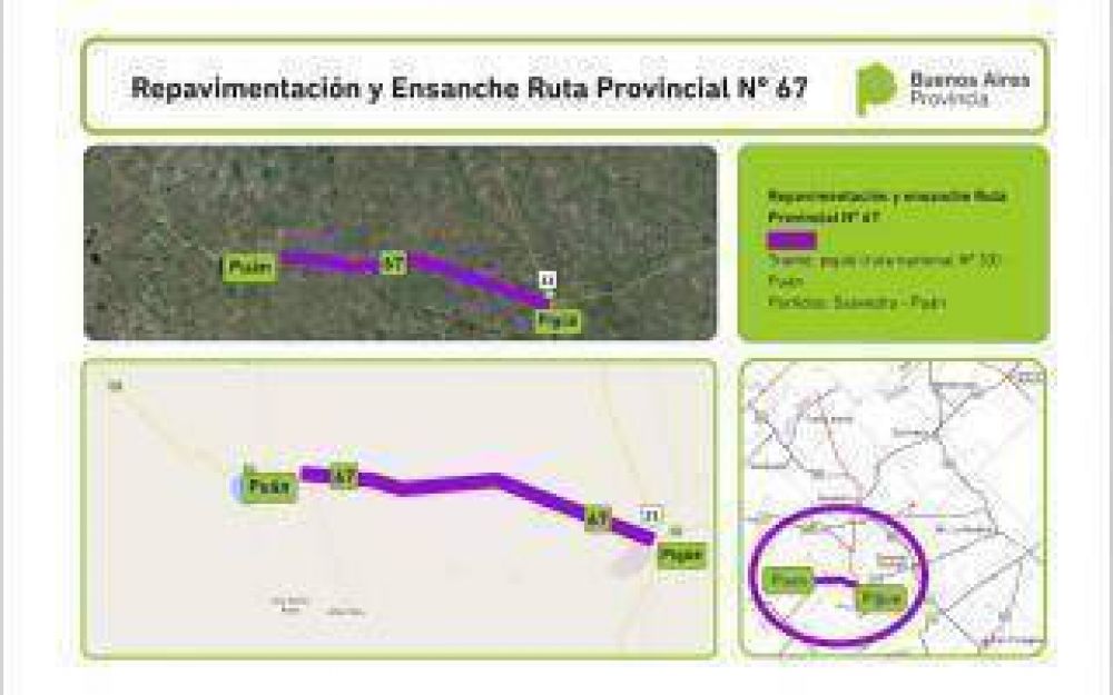 Provincia repavimentar tramos de las rutas provinciales 41 y 67