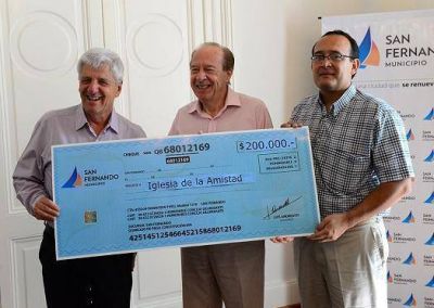 San Fernando hizo entrega de un subsidio a la Iglesia de la Amistad