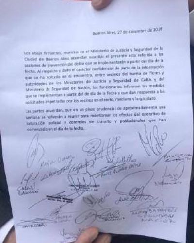 Ocampo sobre la toma de la comisar�a: �Sent� que hubo una buena conexi�n con los vecinos�