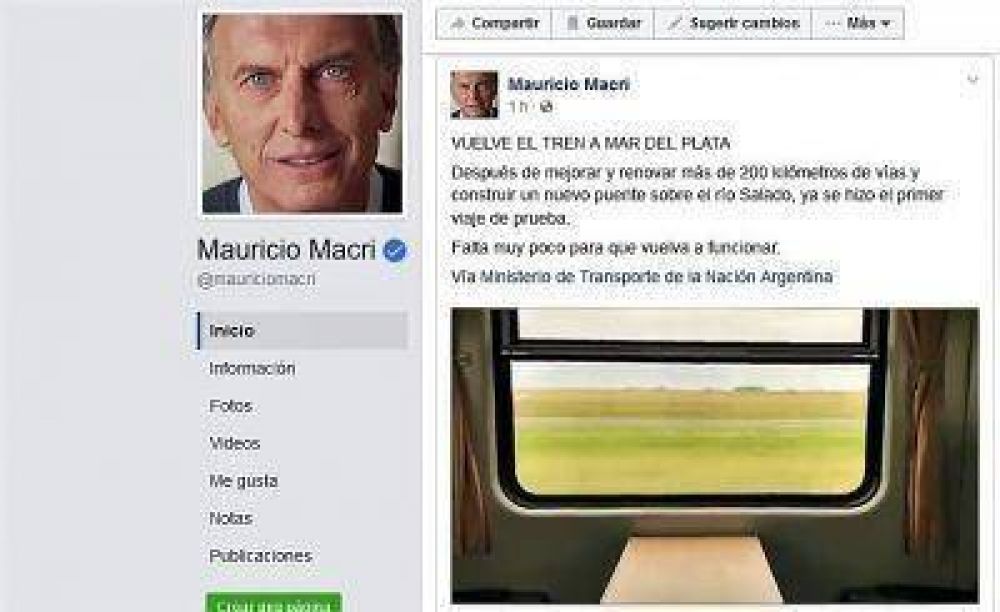 El fallido anuncio de Macri sobre el tren a Mar del Plata