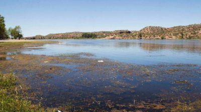 El l�quido de las cloacas avanza sobre el r�o Negro
