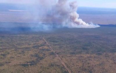 Por los incendios cortaron la ruta nacional 22