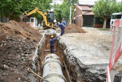 Contin�an las obras hidr�ulicas en distintos barrios de la ciudad