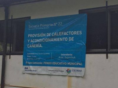 Escobar intensifica su plan de mejoras y arreglos en las escuelas
