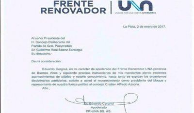 Finalmente el Frente Renovador present� el pedido para desplazar a Fiorini