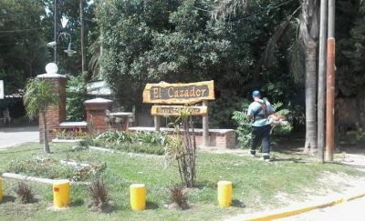 Escobar realiza obras de bacheo, colocaci�n de luminarias y limpieza integral del espacio p�blico en el barrio El Cazador