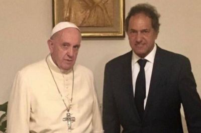 Scioli sonri� en la primera foto 