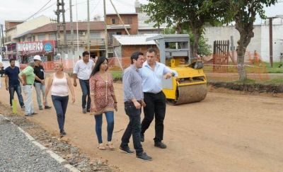 Nardini: �Esta obra hidr�ulica y de pavimentaci�n es progreso para Tierras Altas�
