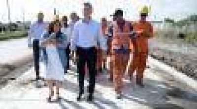 El presidente Macri recorri� obras viales en el municipio de Quilmes