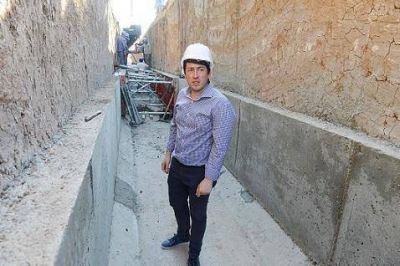 Leonardo Nardini recorri� la obra hidr�ulica de Barrio Los �ngeles