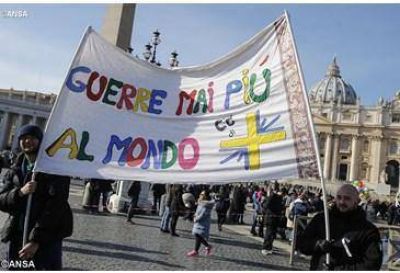 Los ni�os de Roma con el Papa por la paz