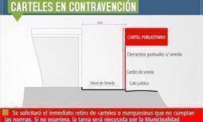 El municipio contra los comercios que ocupan las veredas