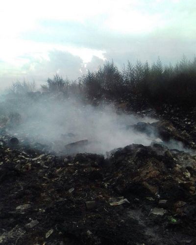 El Basural amaneci� con columnas de humo