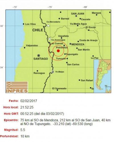 Un sismo que asust�, con epicentro en Mendoza