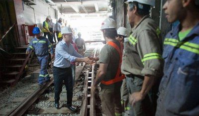 L�nea C: Larreta recorri� obras en Estaci�n Constituci�n