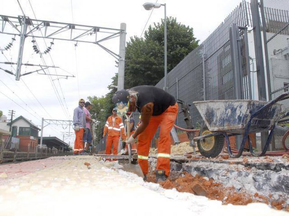 Trabajos en los andenes