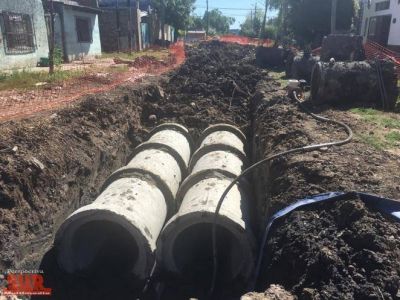 Avanzan los trabajos de infraestructura hidr�ulica en Villa Luj�n y Villa Alcira