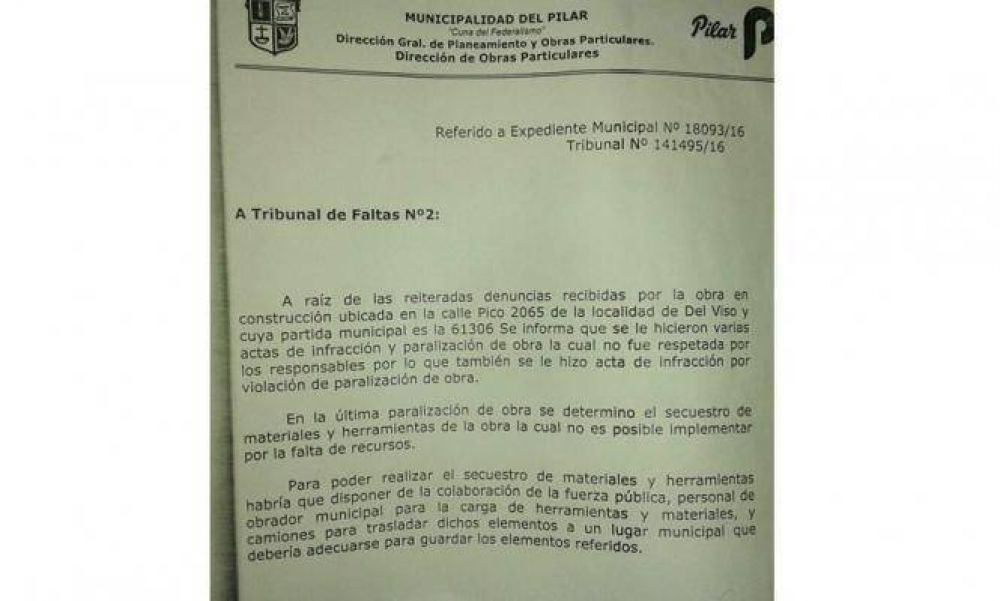 �Por falta de recursos� el Municipio dice que no puede paralizar obra de supermercado clandestino