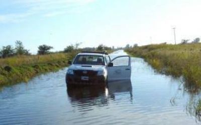 General Villegas: El 90% del tendido el�ctrico de localidades inundadas est� bajo el agua