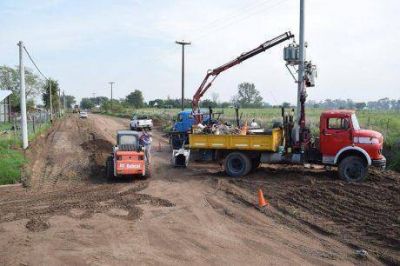 Importante avance de obras p�blicas en el distrito de Pellegrini
