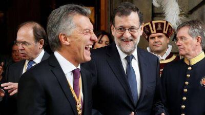 Gui�o de Rajoy a Macri en Espa�a: 