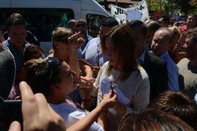 Vidal estuvo en Monte en medio de dos manifestaciones