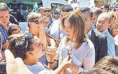 Vidal se top� con protestas en Monte Hermoso