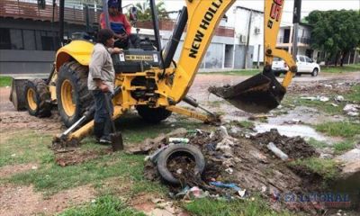 Retiraron gran cantidad de basura en las cloacas del San Antonio Este