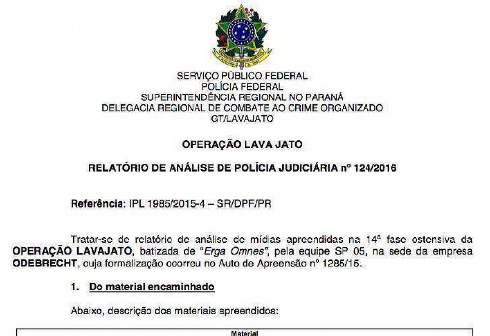 ste es el documento oficial sobre Odebrecht que complica al primo de Macri