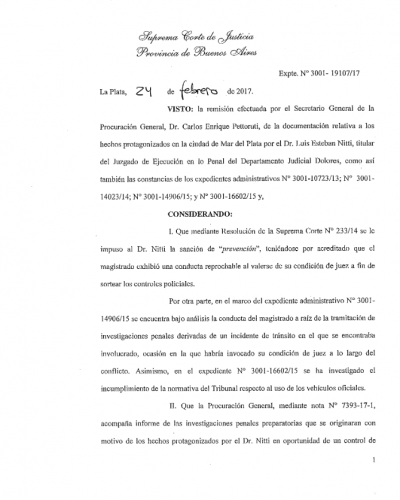 Penalizaron al juez de Dolores que conduc�a borracho en Mar del Plata