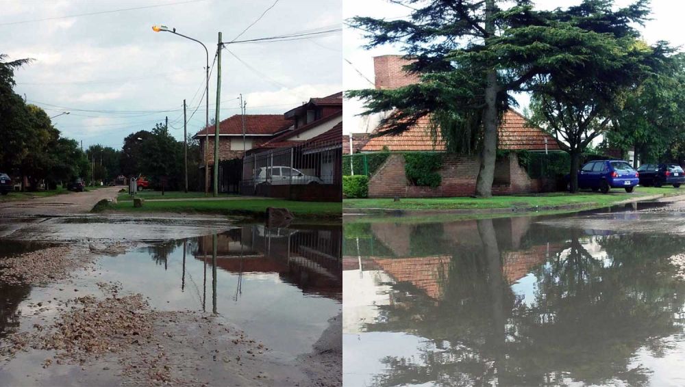 Vecinos del barrio Estrada piden desag�es por la inundaci�n de calles