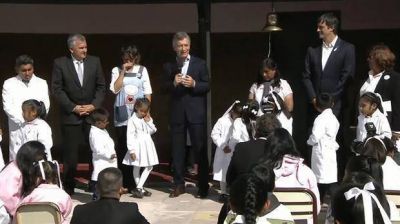 Mauricio Macri inaugur� el ciclo lectivo 2017 en medio del paro docente: 