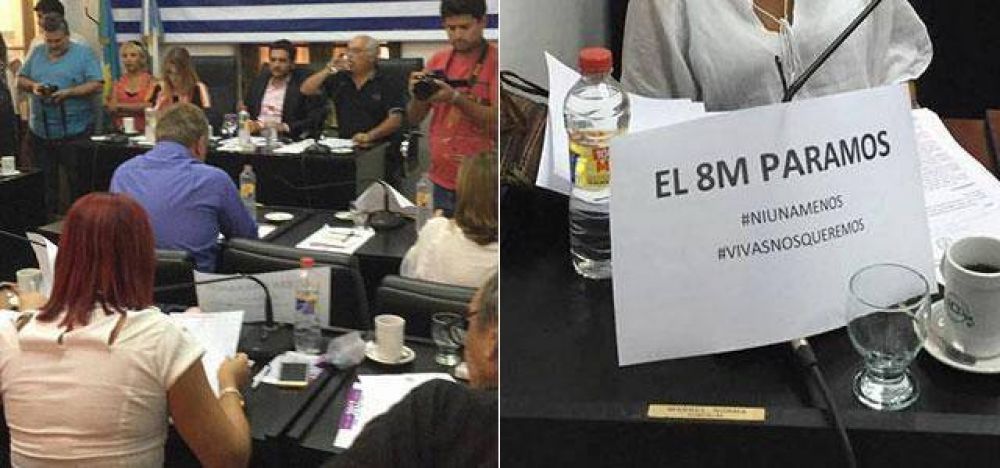 Los concejales de Brown adhirieron al paro de mujeres