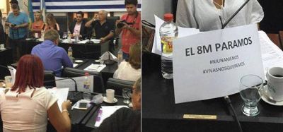 Los concejales de Brown adhirieron al paro de mujeres