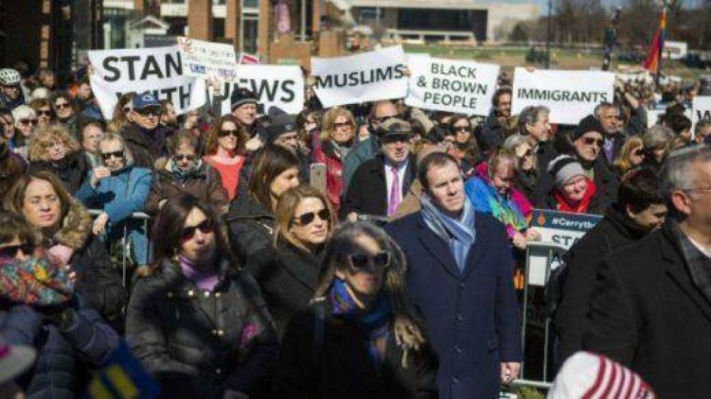 Manifestacin en Estados Unidos contra la ola de antisemitismo