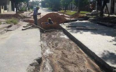 Lomas: avanzan las obras h�dricas en Villa Centenario