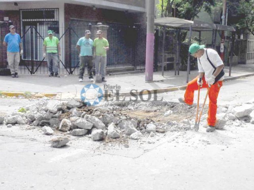 Trabajos de bacheo