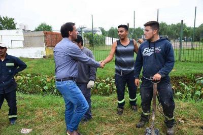 Sujarchuk supervis� trabajos de limpieza luego del temporal