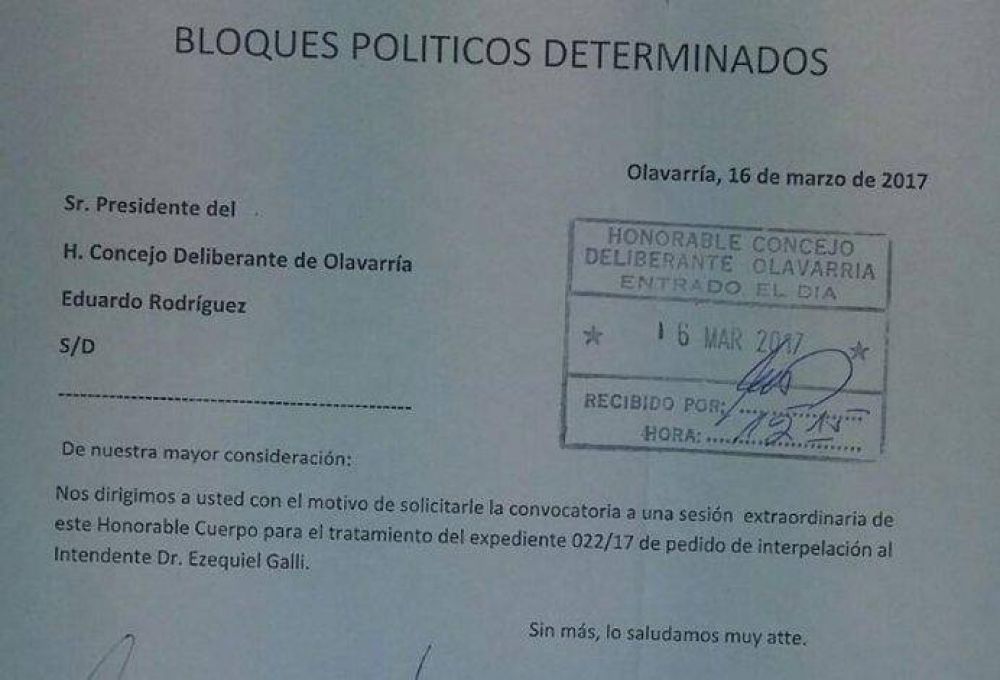 Sesi�n para tratar el pedido de interpelaci�n ya tiene fecha