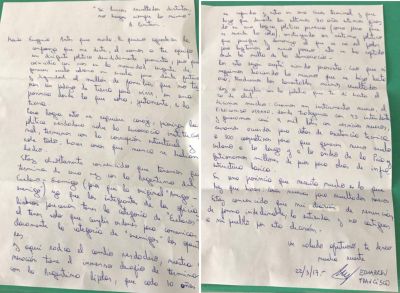 Echarren se despidi� de Vidal con una carta: 