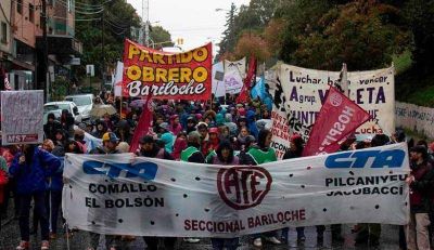 Alto nivel de acatamiento al paro nacional en Bariloche