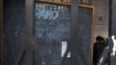 En un paro docente menos masivo, la adhesi�n fue muy dispar