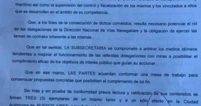 Minutos despu�s del paro, Schmid consigui� su porci�n de la Isla Demarchi