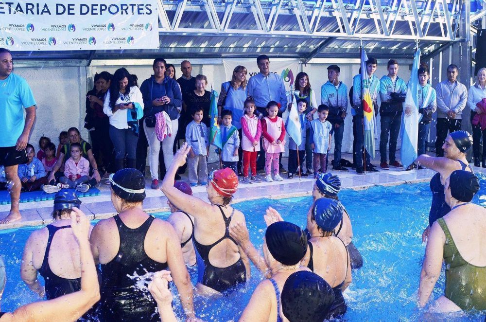 Jorge Macri inaugur� la pileta cubierta infantil en el Polideportivo de Villa Adelina