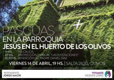 Vicente L�pez festeja las pascuas en la Parroquia Jes�s en el Huerto de los Olivos